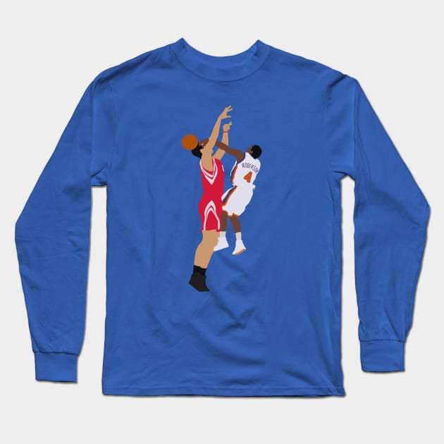 Nate Robinson Block On Yao Ming Long Sleeve T-Shirt by rattraptees